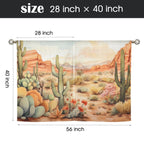 Watercolor Desert Curtains 28"x40" (2-Piece) Made in America - Qu!rk Boutique