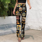 Baha Ranch Vintage Cowboy Collage Western Flare Pants - Qu!rk Boutique