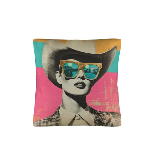 Baha Ranch Retro Pop Western Cool Cowgirl Pillow Case Made in America - Qu!rk Boutique