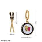 💙 Food Theme Copper Asymmetry Earring - Qu!rk Boutique