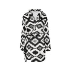 Black Aztec Women's Western Bath Robe - Qu!rk Boutique