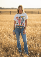 Desert Bloom Howdy Graphic Tee - Qu!rk Boutique