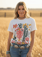 Desert Bloom Howdy Graphic Tee - Qu!rk Boutique