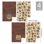 Vintage Cowboy Set of 4 Kitchen Dish Towels Made in America - Qu!rk Boutique