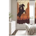 Desert Cowboy Curtains 52"x63" (2-Piece) Made in America - Qu!rk Boutique