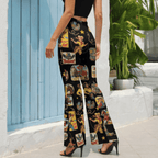 Baha Ranch Vintage Cowgirl Collage Western Flare Pants - Qu!rk Boutique