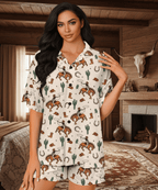 Baha Ranch Hang on Cowboy Women's Pajama Set Made in America - Qu!rk Boutique