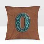 Baha Ranch Velvety Soft Western Tooled Initial Personalized Pillow Cover Made in America - Qu!rk Boutique