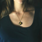 Voyager Golden Record Double-Sided Necklace - Qu!rk Boutique
