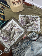 Duck Stamp Graphic Tee - Olive Green - Qu!rk Boutique