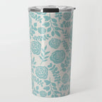 Baby Blue Floral Travel Mug - Qu!rk Boutique