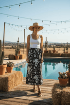 Baha Ranch Rhinestone Cowgirl Beach Swim Skirt Coverup - Qu!rk Boutique
