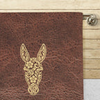Baha Ranch Tooled Donkey Set of 4 Kitchen Dish Towels Made in America - Qu!rk Boutique