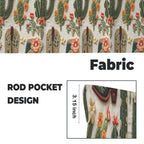 Cactus and Boots Curtains 28"x40" (2-Piece) Made in America - Qu!rk Boutique