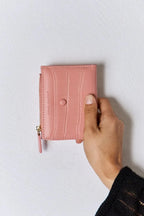 💙 David Jones Texture Vegan Leather Mini Wallet - Qu!rk Boutique