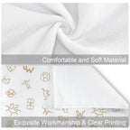 Set of 4 Minimalistic Western Highland Cow Cattle Brands Kitchen Towels Made in America - Qu!rk Boutique