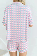 Plaid Collared Neck - Lounge Set - Qu!rk Boutique