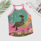Baha Ranch Cowgirl on the Moon Retro Pop Western Tank Top - Qu!rk Boutique