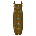 Baha Ranch The Last Roundup Western Rodeo Overalls Jumpsuit Brown - Qu!rk Boutique