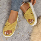 💙 Crisscross Open Toe Platform Slippers - Qu!rk Boutique