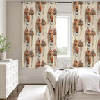 Saddle Print Window Curtain Drapes 52"x63" Made in America - Qu!rk Boutique