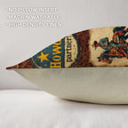 Vintage Cowboy Collage Western Throw Pillow Case Made in America - Qu!rk Boutique