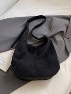 Suede Hobo Shoulder Bag - Qu!rk Boutique