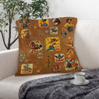 Vintage Cowgirl Collage Square Pillow Case 18x18 Made in America - Qu!rk Boutique