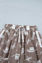 Time To Frolic! Western Cowgirl Printed Vintage Drawstring Pants - Qu!rk Boutique