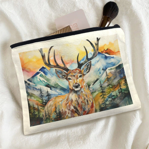 Baha Ranch Painted Buck Cosmetic Bag Pack of 5 Made in America - Qu!rk Boutique
