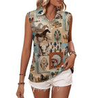 Bohemian Dreams Sleeveless Polo Tank Top - Qu!rk Boutique