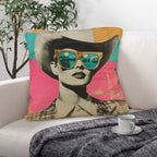 Baha Ranch Retro Pop Western Cool Cowgirl Pillow Case Made in America - Qu!rk Boutique