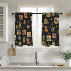Vintage Cowboy Collage Western Curtains 28" x 40" Made in America - Qu!rk Boutique