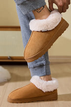 💙 Faux Fur Round Toe Platform Slippers - Qu!rk Boutique