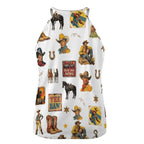 Baha Ranch Vintage Cowboy Collage Western Tank Top - Qu!rk Boutique