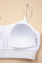 Textured Contrast Banding Bikini High Waist 2pcs Swimsuit - Qu!rk Boutique