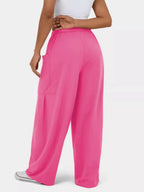 High-Waisted Drawstring Wide-Leg Pants - Qu!rk Boutique