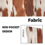 Cowhide Print Window Curtains 28"x40" (2-Piece) Made in America - Qu!rk Boutique
