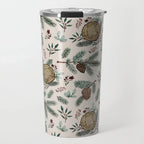 Winter Branches, Berries, & Pine Cones Travel Mug - Qu!rk Boutique