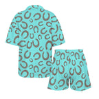 Baha Ranch Turquoise Horseshoe Women's Pajama Set Made in America - Qu!rk Boutique