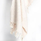 Textured Oxford Throw Blanket Cream - Qu!rk Boutique
