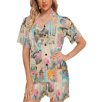 Baha Ranch Retro Pop Western Collage Pajama Set - Qu!rk Boutique