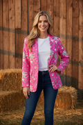 Baha Ranch Hot Pink YEEHAW Rhinestone Cowgirl Blazer