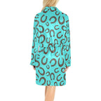Turquoise Horseshoe Women's Western Bath Robe - Qu!rk Boutique