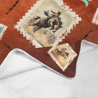 Old Rodeo Western Throw Blanket 60" x 80" Ultra Soft Made in America - Qu!rk Boutique