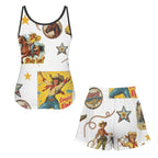 Baha Ranch Vintage Cowgirl Collage Tank Shorts Lounge Set Made in America - Qu!rk Boutique