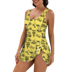 Baha Ranch Cowgirl Graphics Skirted One Piece Swim Suit - Qu!rk Boutique