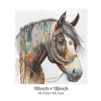 Baha Ranch Fancy Horse on White Velvety Soft Pillow Case Made in America - Qu!rk Boutique