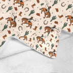Cowboy Rodeo Western Micro Fleece Blanket 60" x 80" Made in America - Qu!rk Boutique
