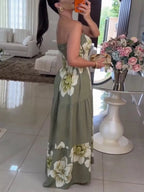 Floral Smocked Strapless Maxi Dress - Qu!rk Boutique